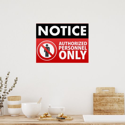 Uitsluitend bevoegd personeel poster (Keuken)