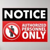 Uitsluitend bevoegd personeel poster (Voorkant)