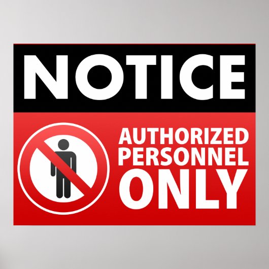 Uitsluitend bevoegd personeel poster (Voorkant)