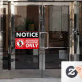 Uitsluitend bevoegd personeel raamsticker (Kantoordeur)