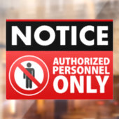 Uitsluitend bevoegd personeel raamsticker (Vel 2)