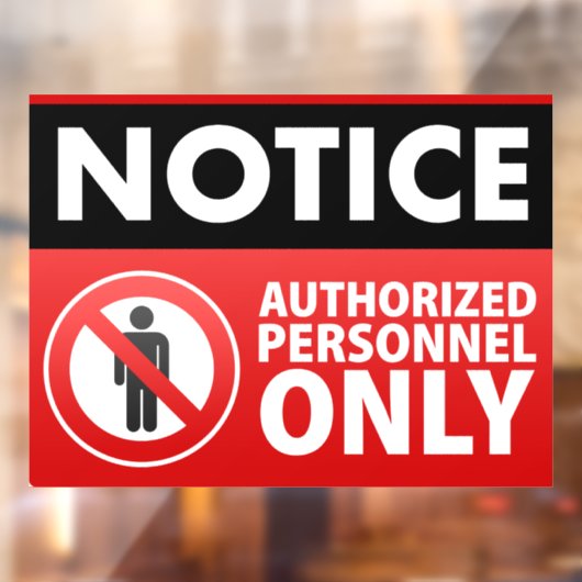 Uitsluitend bevoegd personeel raamsticker (Vel 2)