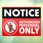 Uitsluitend bevoegd personeel raamsticker (Vel 3)