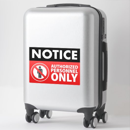 Uitsluitend bevoegd personeel sticker (Koffer)