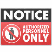 Uitsluitend bevoegd personeel sticker (Voorkant)