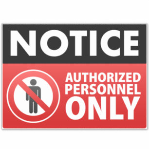 Uitsluitend bevoegd personeel sticker