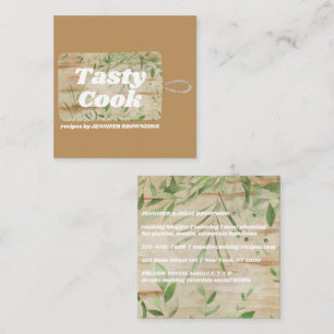 Uitsluitend borduurtje vierkante visitekaartje