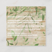 Uitsluitend borduurtje vierkante visitekaartje (Achterkant)