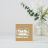 Uitsluitend borduurtje vierkante visitekaartje (Staand voorkant)