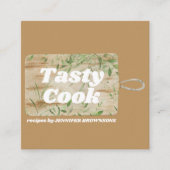 Uitsluitend borduurtje vierkante visitekaartje (Voorkant)