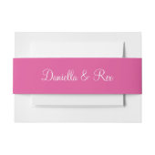 Uitsluitend kleurig frambozenroze uitnodigingen wikkel (Voorkant Voorbeeld)