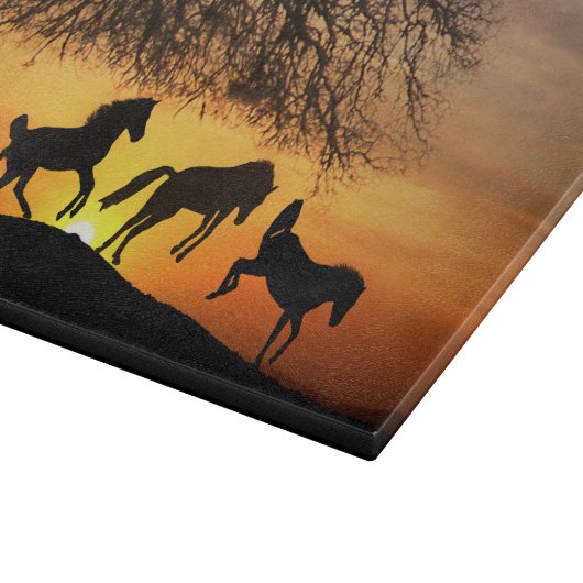 Uitsluitend land voor paarden snijplank (Hoek)