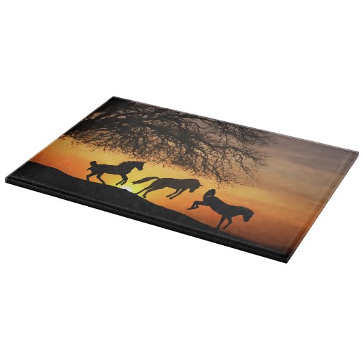 Uitsluitend land voor paarden snijplank (Hoek)