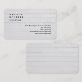 Uitsluitend met de muur verbonden minimalistische  visitekaartje (Voorkant / Achterkant)