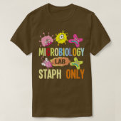 Uitsluitend microbiologisch laboratorium t-shirt (Design voorkant)