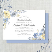 Uitsluitend ontvangst van mosterdblauwe florale br kaart