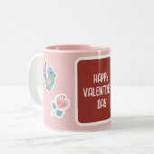 Uitsluitend ontwerp voor traditionele Valentijnsda Tweekleurige Koffiemok (Voorkant links)