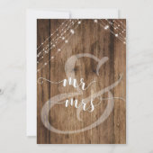 Uitsluitend Rustic Brown & Lights Post-Wedding Rec Kaart (Achterkant)