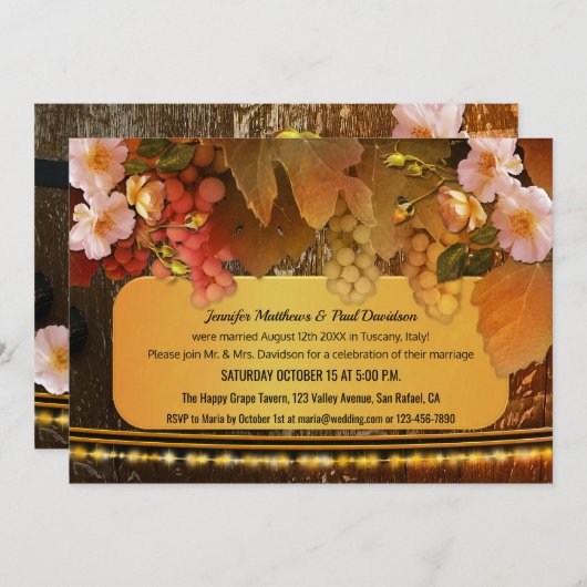 Uitsluitend uitnodiging tot het ontvangen van wedd (Voorkant / Achterkant)