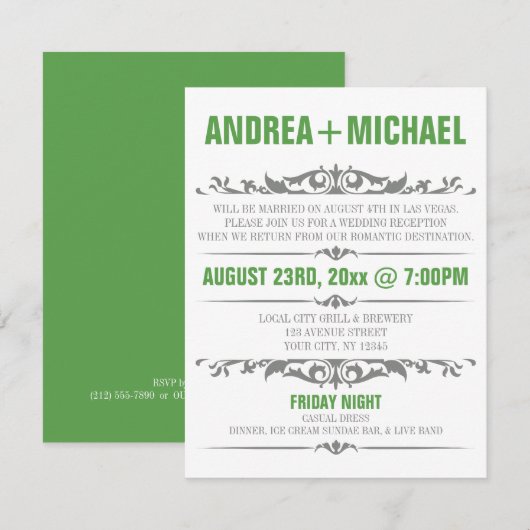 Uitsluitend uitnodigingen tot het ontvangen van gr (Voorkant / Achterkant)