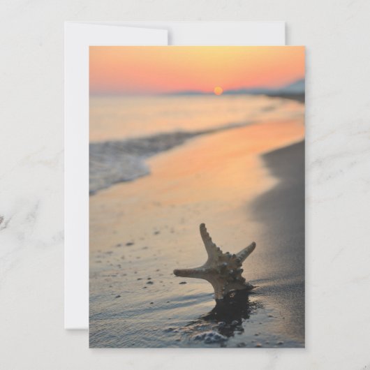 Uitsluitend voor Beach Starfish Sunset Weddenschap Kaart (Achterkant)