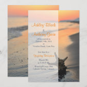 Uitsluitend voor Beach Starfish Sunset Weddenschap Kaart (Voorkant / Achterkant)