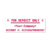 "UITSLUITEND VOOR DEPOSITIE" met de naam Rubberste Zelfinktende Stempel (Design)