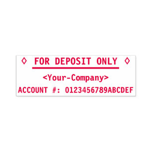 "UITSLUITEND VOOR DEPOSITIE" met de naam Rubberste Zelfinktende Stempel