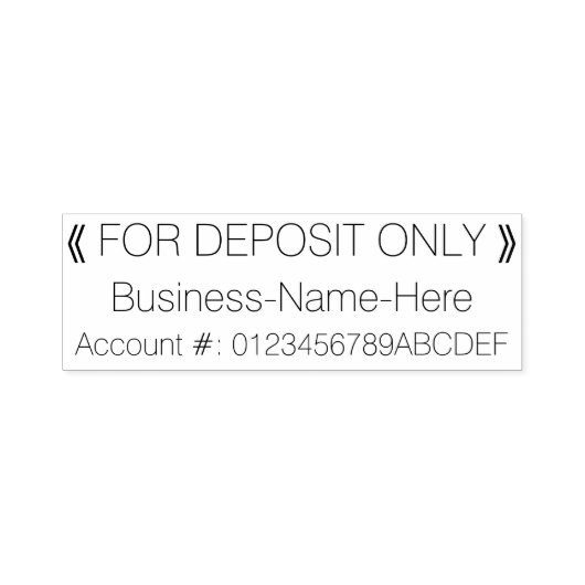 "UITSLUITEND VOOR DEPOSITIE" + Rubberstempel Zelfinktende Stempel (Design)