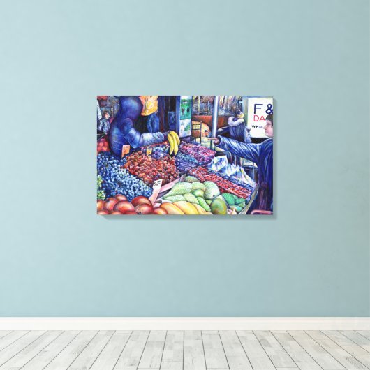 Uitsluitend voor geestelijke consumptie canvas afdruk (Insitu (Houten vloer))