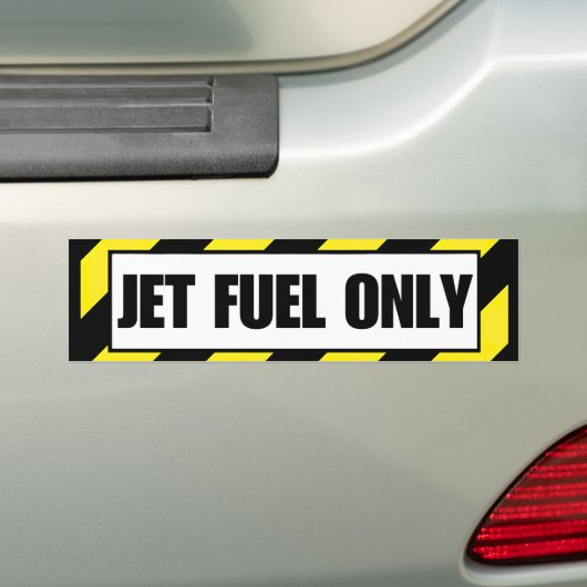 uitsluitend voor vliegtuigbrandstof bestemde vlieg bumpersticker (Op auto)