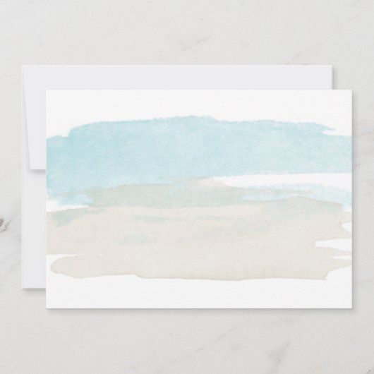 Uitsluitend waterverf Beach Weddenschap Kaart (Achterkant)
