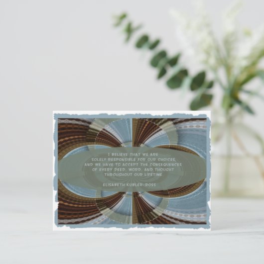 uitsluitende verantwoordelijkheid briefkaart (Staand voorkant)