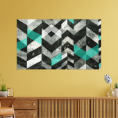 Uitsluiting Chevron II Canvas Afdruk (Insitu (Woonkamer))