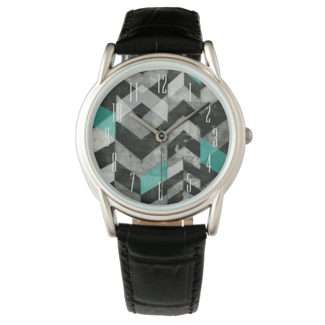 Uitsluiting Chevron II Horloge (Voorkant)