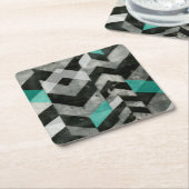 Uitsluiting Chevron II Kartonnen Onderzetters (Schuin)