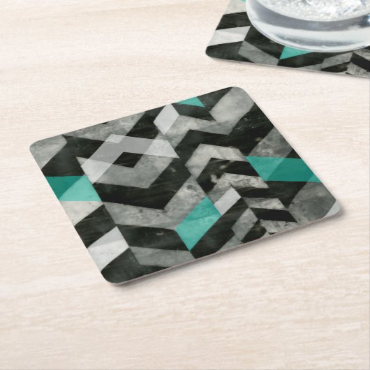 Uitsluiting Chevron II Kartonnen Onderzetters (Schuin)