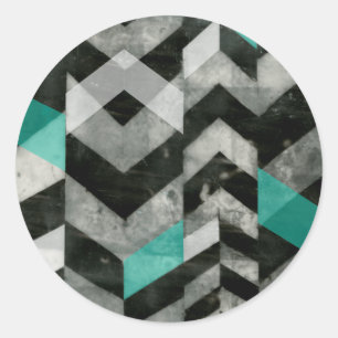 Uitsluiting Chevron II Ronde Sticker