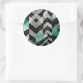 Uitsluiting Chevron II Ronde Sticker (Tas)