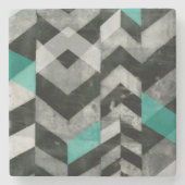 Uitsluiting Chevron II Stenen Onderzetter (Voorkant)