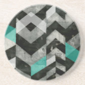 Uitsluiting Chevron II Zandsteen Onderzetter (Voorkant)