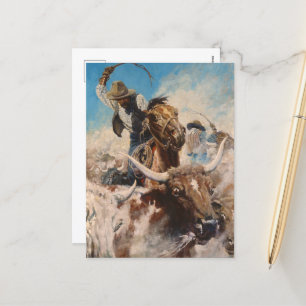 Uitsluiting door Newell Convers Wyeth Feestdagenkaart