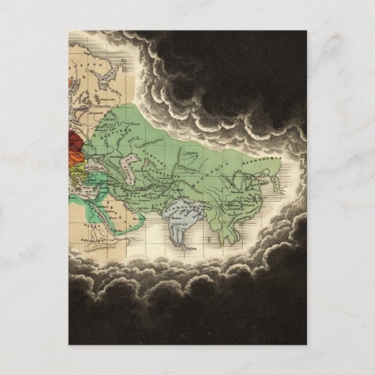 Uitsluiting van het Rijk van Kublai Khan 1294 AD Briefkaart (Voorkant)