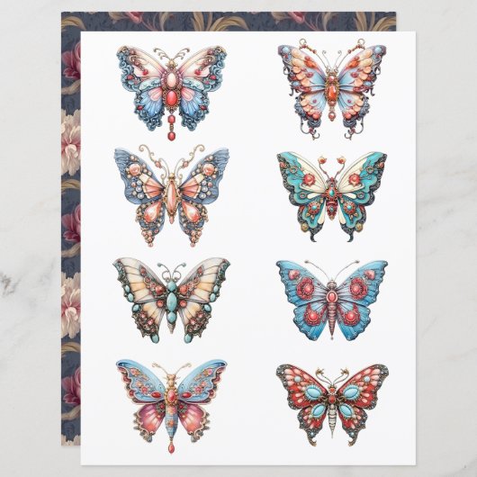 Uitsnede Rococo Butterfly (Voorkant / Achterkant)