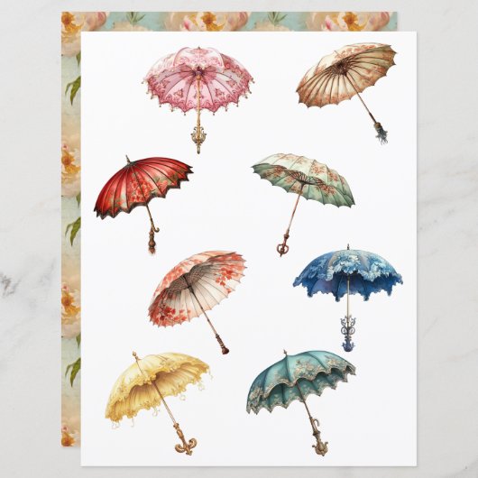 Uitsnede Rococo Parasol (Voorkant / Achterkant)