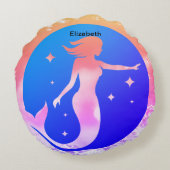 Uitsnede van een zeemeermin rond kussen (Achterkant)