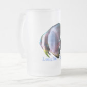 Uitsnede van langvinnige batfish matglas bierpul (Voorkant links)