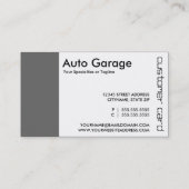 uitsnijdende autoponskaarten klantenkaartje (Achterkant)