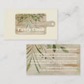 Uitsnijderij Rustisch Koken vanille roomivoor Visitekaartje (Voorkant / Achterkant)