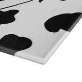 Uitsnijderij van cartoon voor koe in het land snijplank (Hoek)